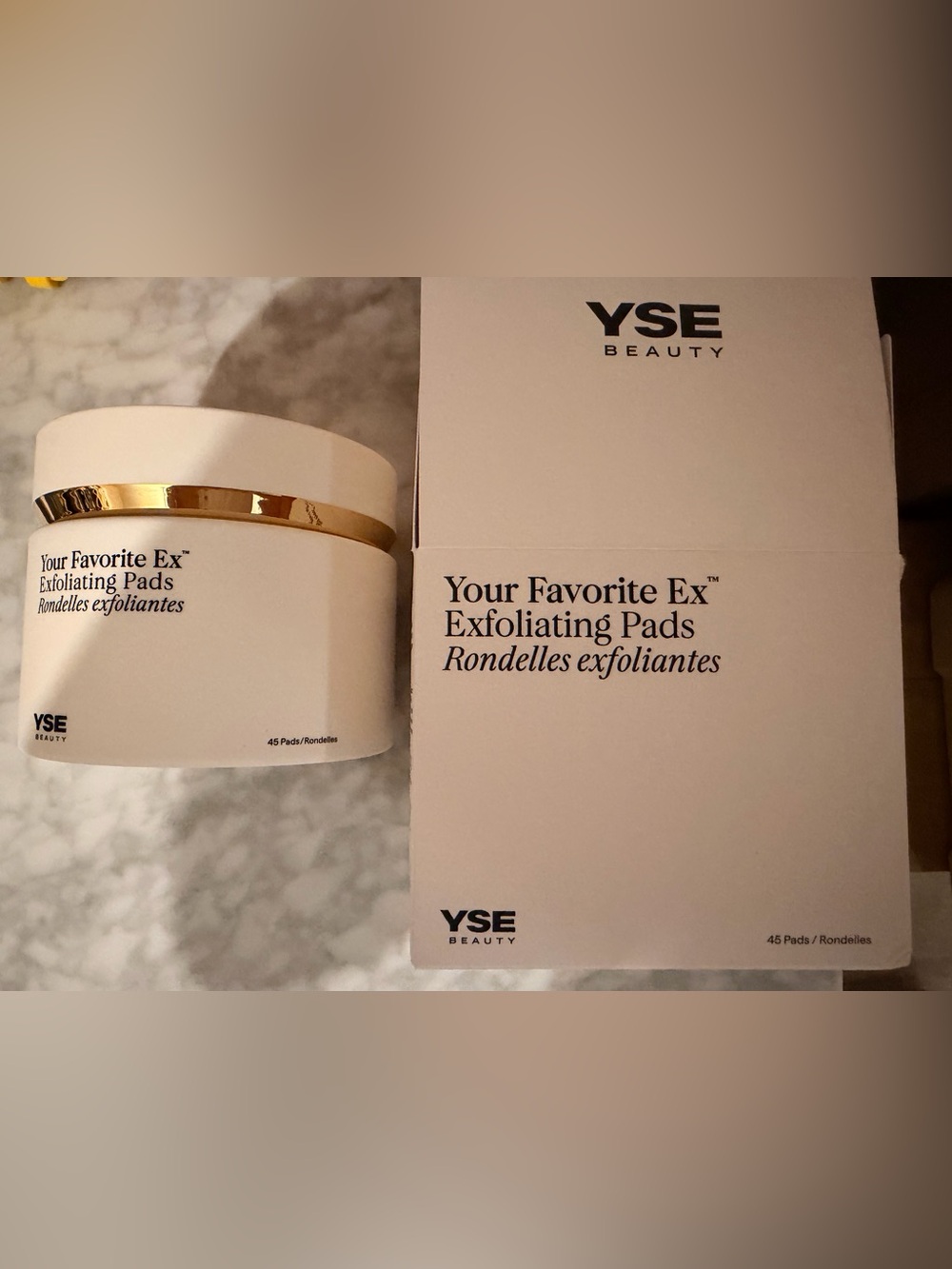 YSE Beauty Your Favorite Barrier-Friendly Ex Exfoliating Pads BNIB 45 pads jar